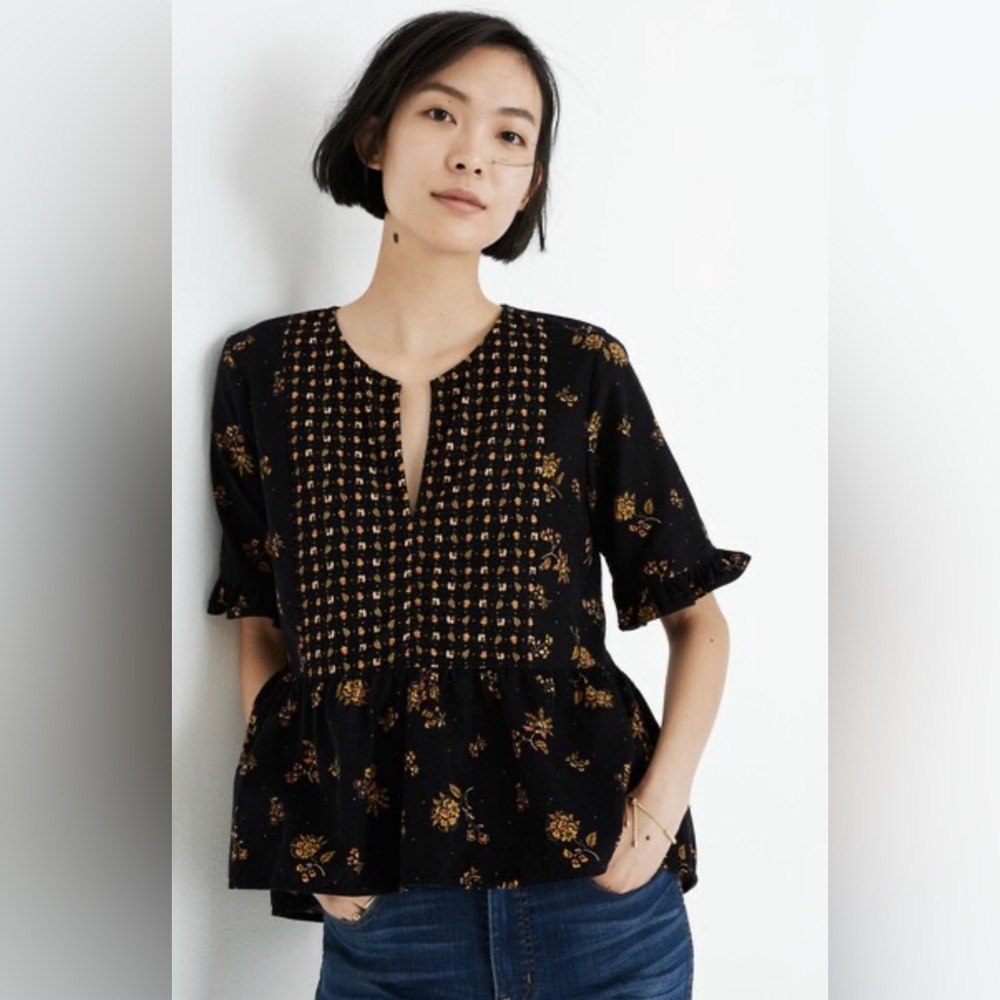 Madewell Corduroy Acorn Foulard Top XS